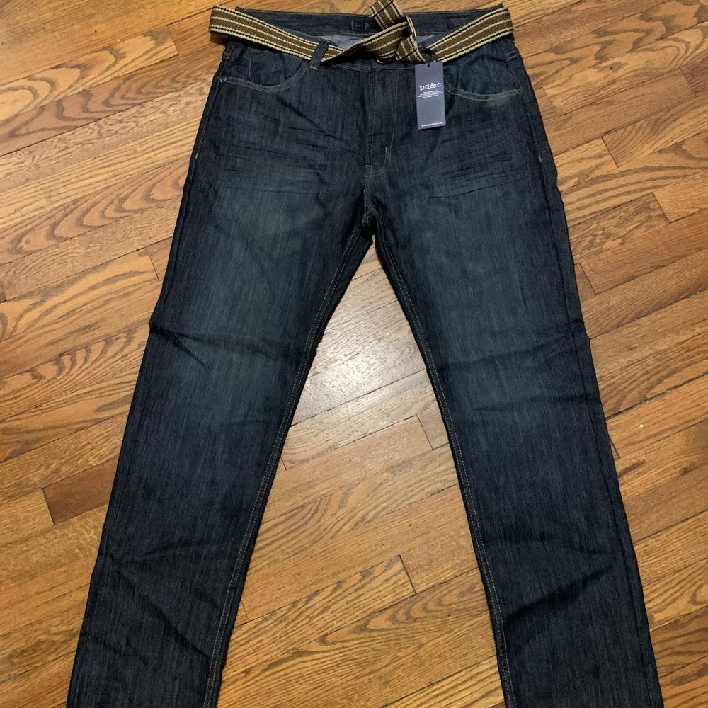 PD&C Men's Jeans, Blue Jeans, Slim Straight Jeans,